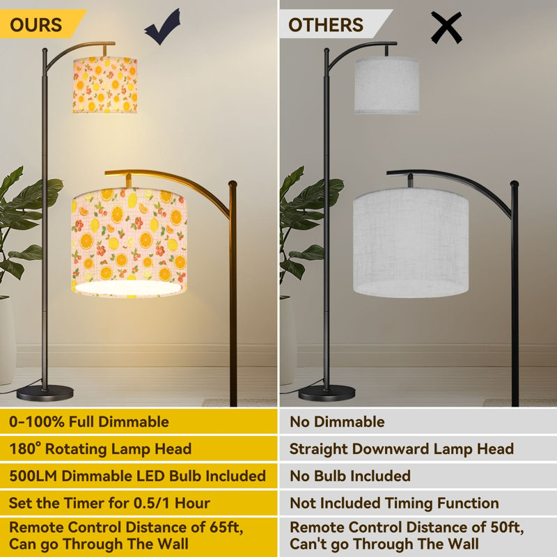 Lampe sur pied Arc Citron