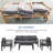 Ahsir 5 - Person Patio Conversation Set with Cushions
