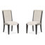 Table de salle à manger extensible à tréteaux avec 2 chaises d'appoint et 2 chaises d'appoint rembourrées-124445782