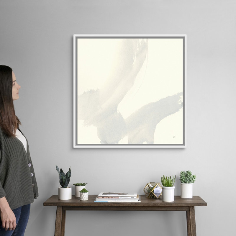 Graphic Art Print on Canvas, 32" H x 32" W x 1.75" D, White Floater Framed