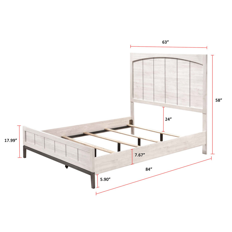 Grand lit moderne en beige et blanc