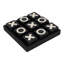 Jeu de table classique Tic Tac Toe pour décor de table - Jeu de table basse décoratif pour le salon ou la soirée familiale - 6 po, noir et blanc