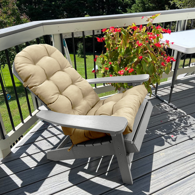 Coussin de siège / dossier extérieur 1 pièce Adirondack Cushion Barrel Studio®, Marron clair