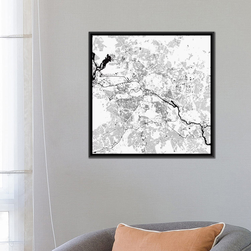 « berlin' », impression sur toile tendue, H 12 po x l 12 po x P 0,75 po, Pas de tapis, Toile tendue