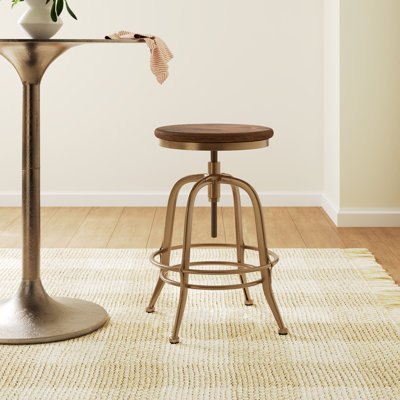 Juliaunna Solid Wood Adjustable Height Counter Stool