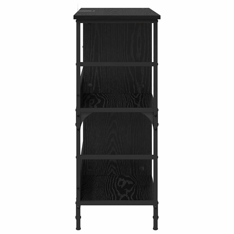 Bookshelf Office Book Shelf Storage Cabinet Book Rack Engineered Wood, Black Oak