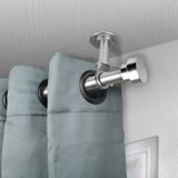 New Hartford Steel Adjustable 1'' Single Curtain Rod