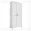 Armoire de rangement en métal durable avec tablettes réglables et portes galbées, parfaite pour la vie organisée dans n'importe quelle pièce-1133489712