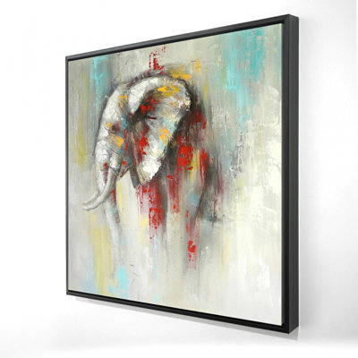 Reproduction abstraite d'éléphant sur toile