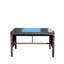 Table basse d'extérieur 1 table basse avec verre trempé transparent