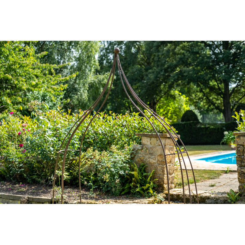 Trish 120cm W x 25cm D Iron Arbour in Rustic