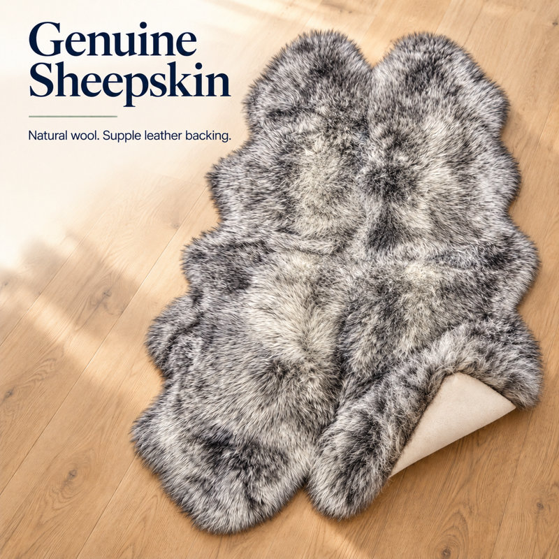 Chatterton Hand Tufted Sheepskin Animal Print Indoor Rug