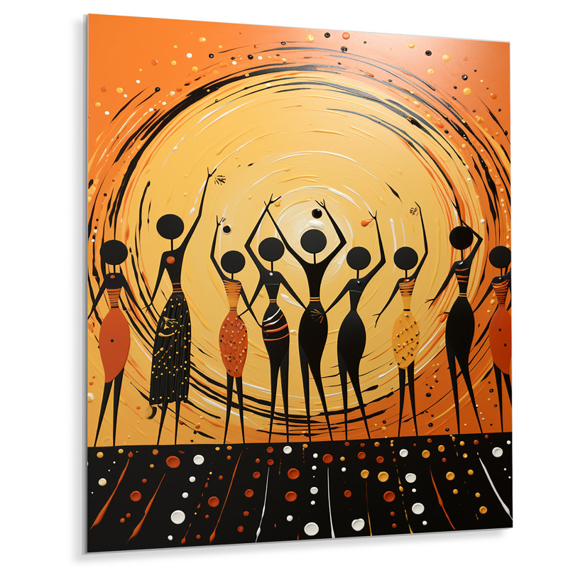 Décoration murale tribal africain dansant africain II, H 20 po x l 12 po x P 1 po