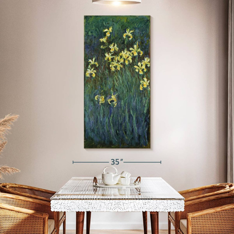 Avery Yellow Irises 1914, 54" H x 27" W