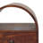 Solid Wood Chestnut Dome Bedside, 1-Drawer, 1 Open-Slot, Brown