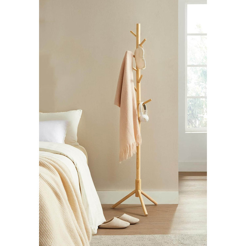 Freestanding 8 - Hook Coat Rack, Wood