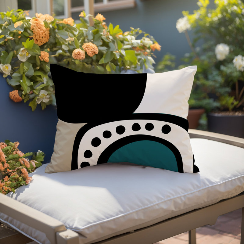 Coussin lombaire réversible intérieur / extérieur Sofi Minimalist, H 14 po x l 20 po, Émeraude