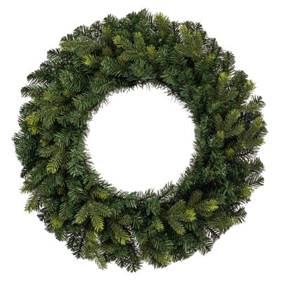 Couronne artificielle Vickerman 36 po en sapin Welch Fraser non illuminé avec 401 embouts réalistes en PE/PVC