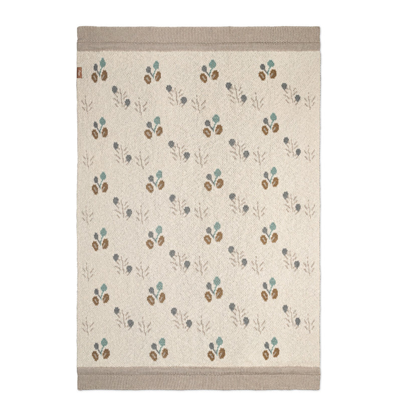 Avery Organic Cotton Knitted Baby Blanket (poppy)