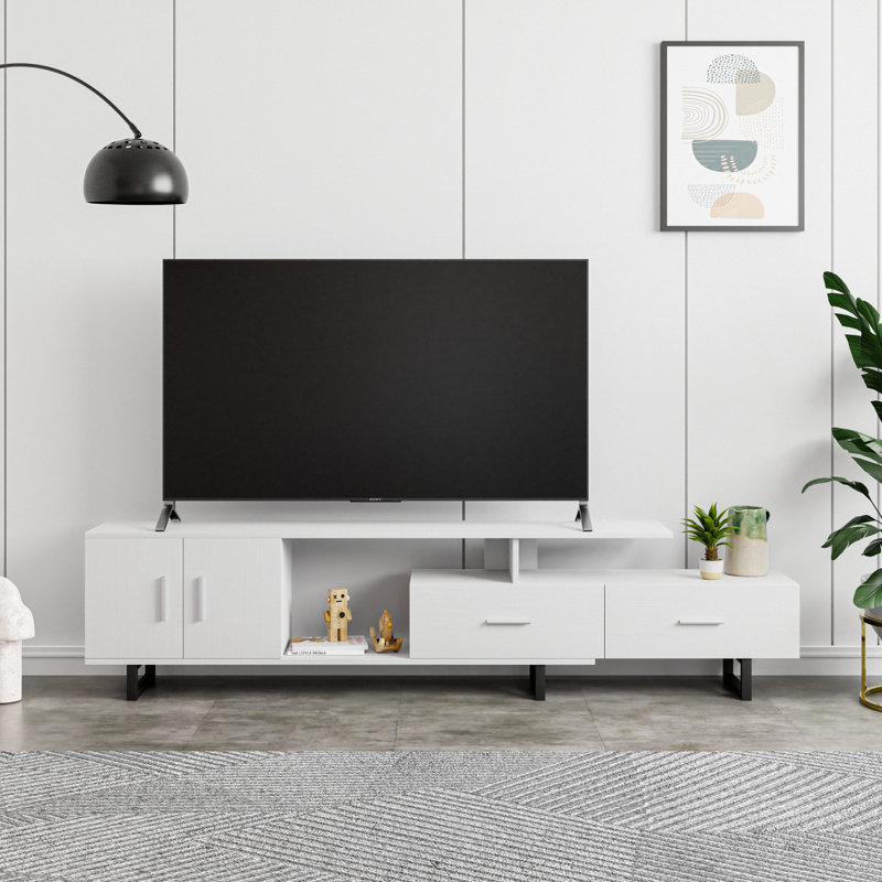 Thiels Modern TV Stand for TVs up to 60 Inch, Mid-Century Media Console Entertainment Center with Storage Drawers & Cable Management