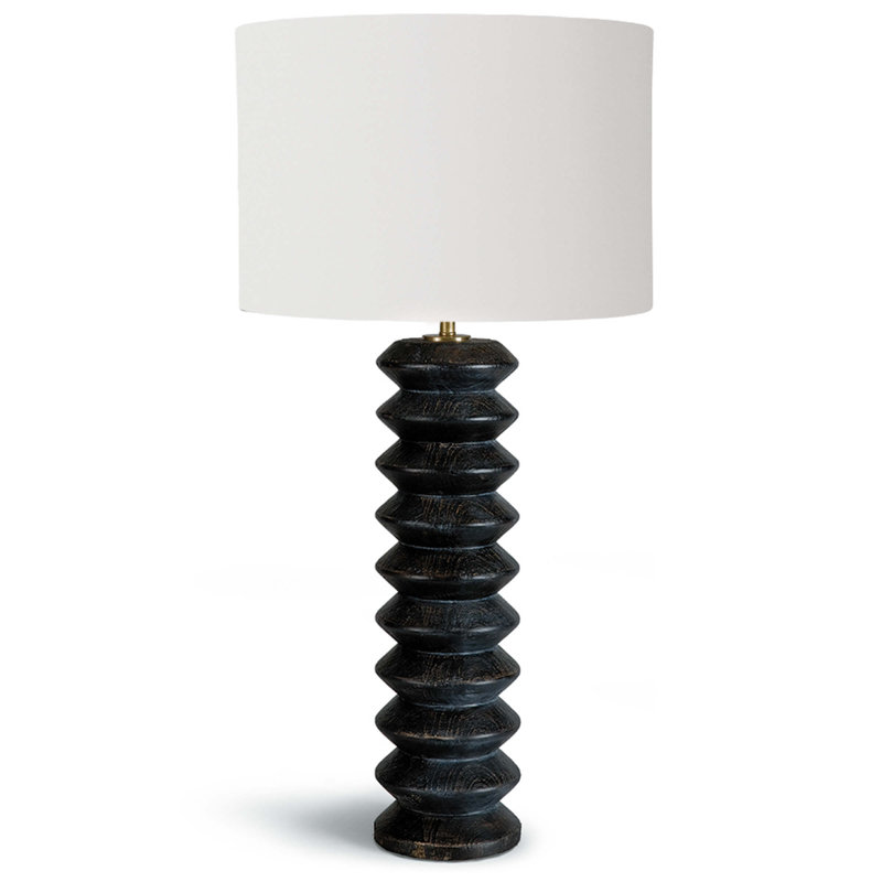 Accordion Table Lamp, Ebony