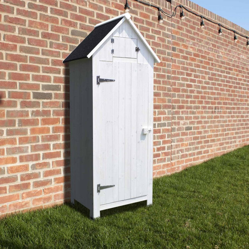 Solid Wood Shiplap Apex Tool Shed, White