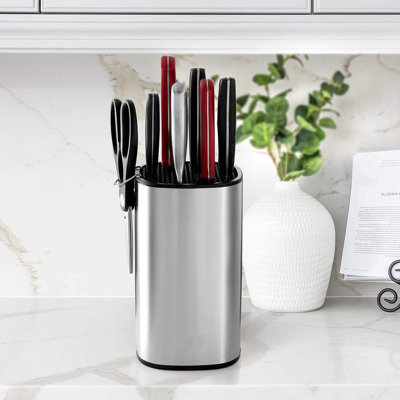 Universal Knife Block, Stainless Steel Knife Holder, Knife Organizer (knives not included) -  NIHAISHI, Z08P3W1BFD