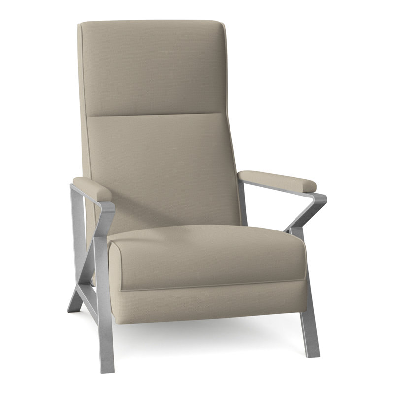 Infinity 28.25" Wide Manual Standard Recliner, Brushed Nickel, Perigold Beagle Grasscloth
