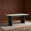 Rectangular sintered stone dining table