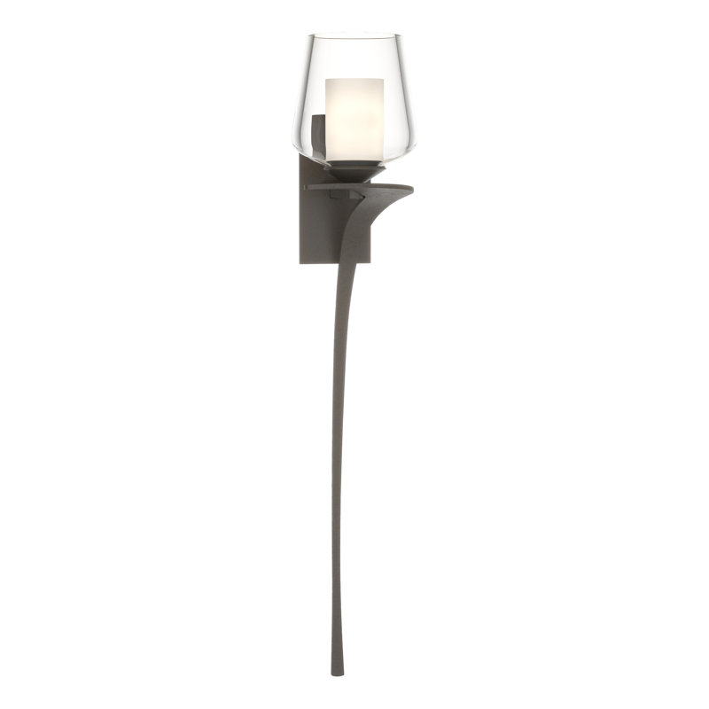 Antasia 1 - Light Wallchiere, Dark Smoke, Right, Clear Glass with Opal Diffuser