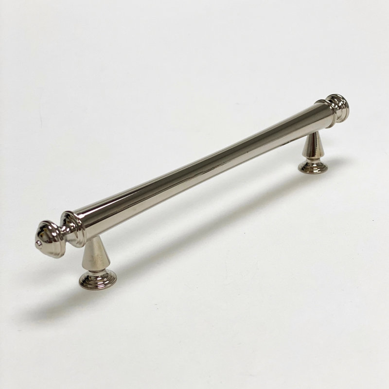 Emmeline Solid Brass Drawer Pull, Polished Nickel, 5"