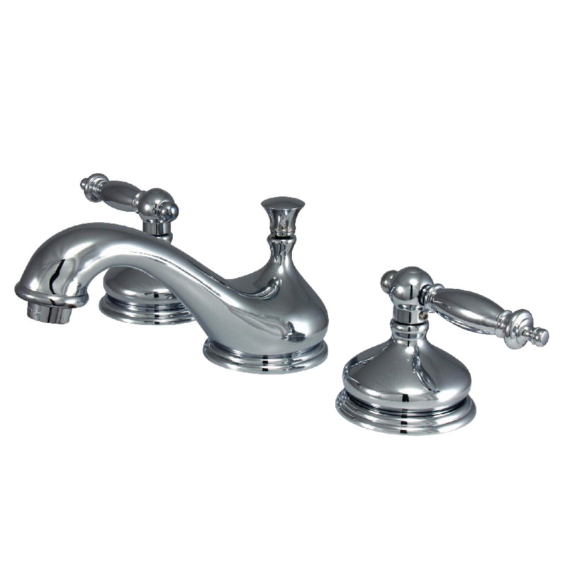 Robinet de salle de bain espacé Kingston, Chrome poli