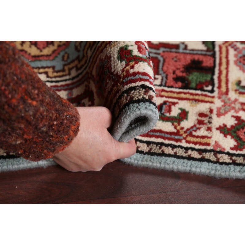 Tapis oriental bleu clair en laine 3 x 6