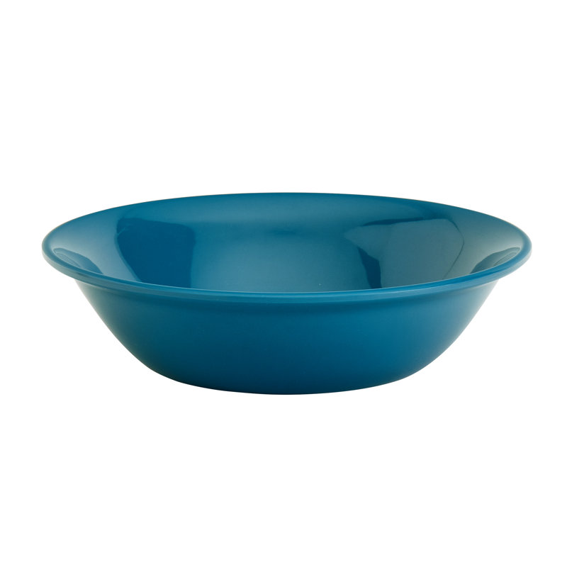 Peacock Blue and Light Green Melamine Dinnerware Set, Service for 4