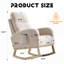 Chaise berçante moderne, pieds en bois massif, tissu respirant, poche latérale, porche doux-23141601