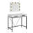 Modern Make-Up Table with Mirror, White, 35.4 x 31.5 x 17.7 inches | 100% Melamine Coated Particle Board, Thickness: 0.7 inches | Sleek Design for Beauty & Vanity Spaces, Stylish & Functional Storage Solution