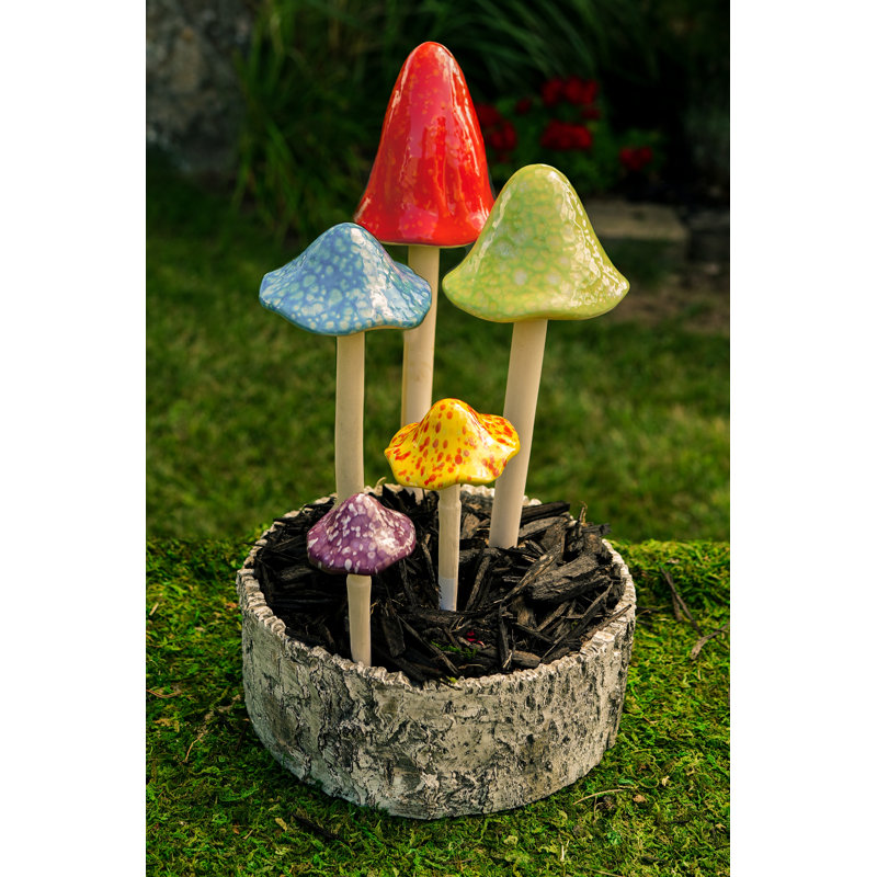 Ensemble de piquets de jardin 5 pièces Randa, Rouge/bleu/vert/jaune