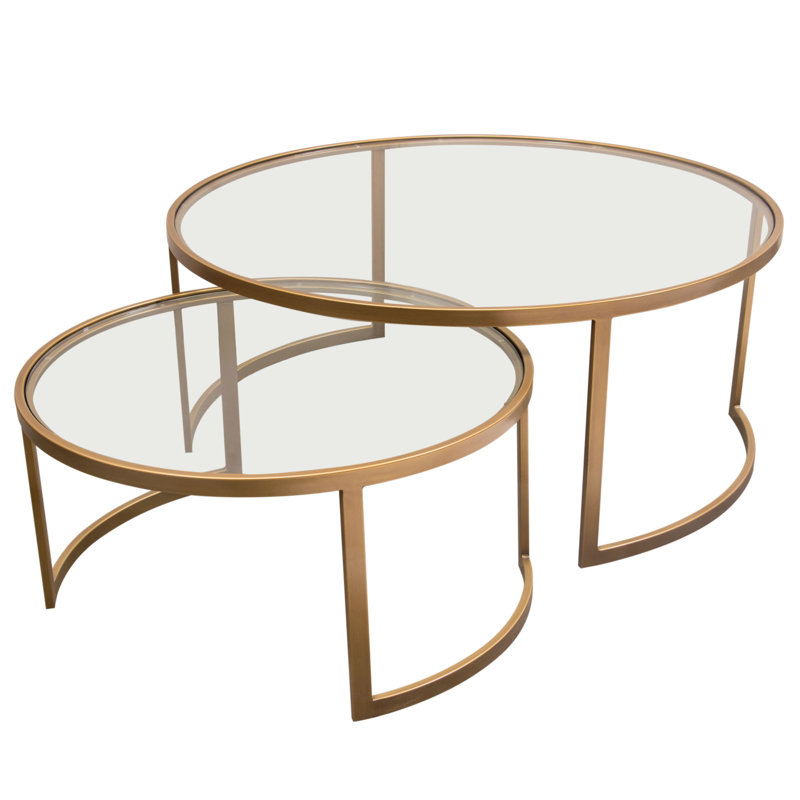 Lane Glass Top Nesting Coffee Table