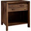 Rustic Walnut Open Nightstand