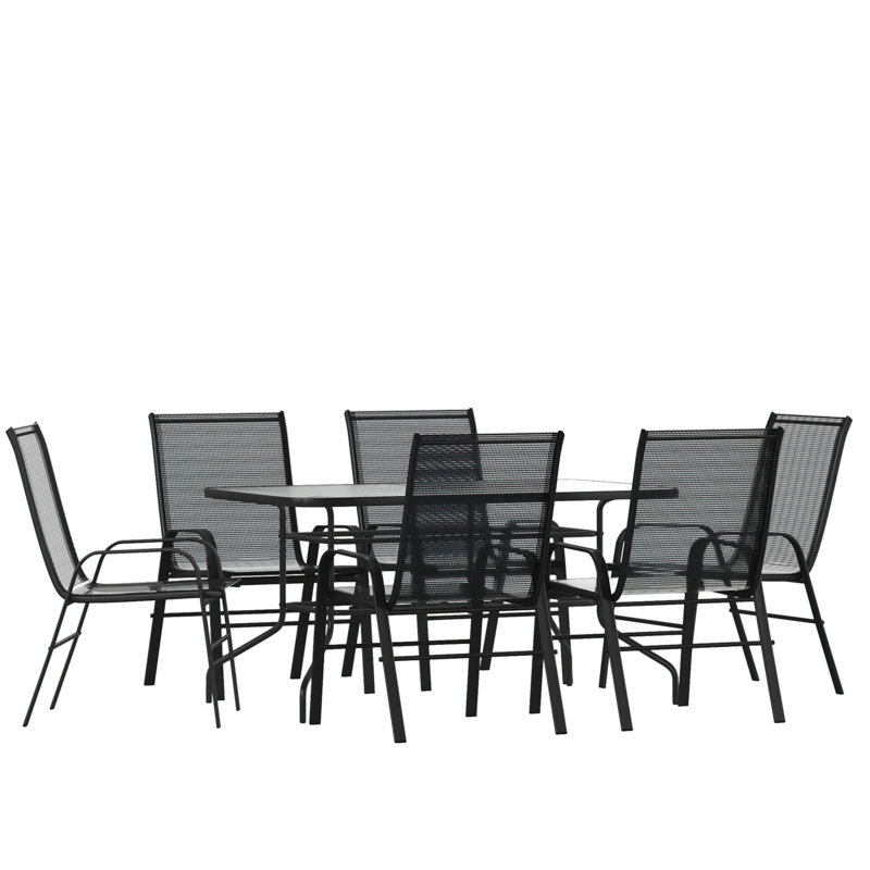 Ensemble repas Elgin, 6 pièces incluses, Noir, noir, noir, noir
