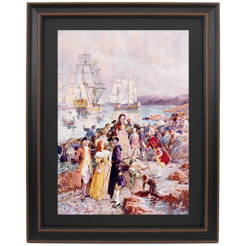 L'arrivée des Loyalistes par Henry Sandham, H 24 po x l 19 po