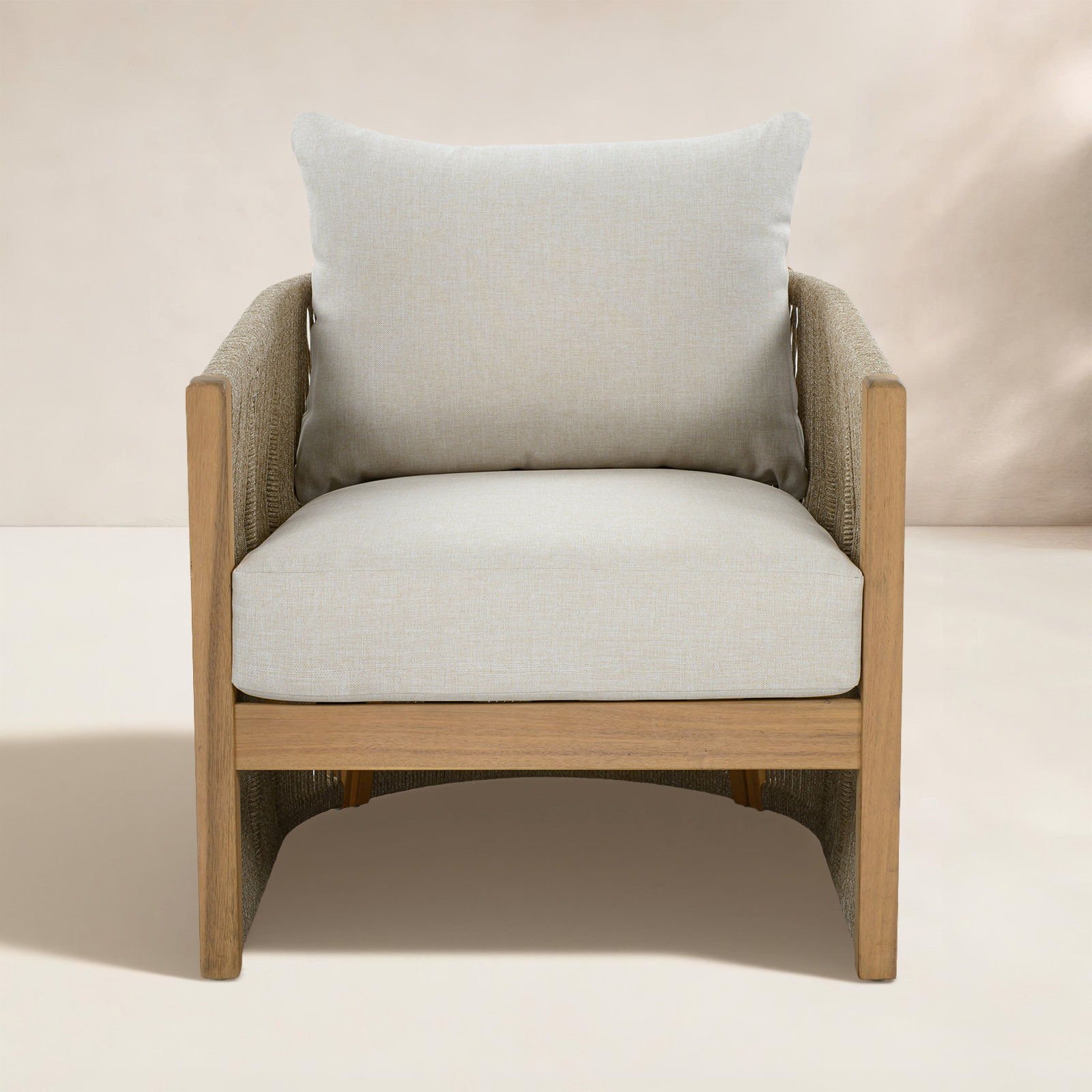Azariya Acacia Patio Lounge Chair, Taupe