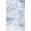 Tapis en polyester tissé à la machine Tamani bleu / blanc / gris-1407045467