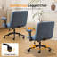 Chaise de bureau chenille pivotante rembourrée avec accoudoirs rabattables, chaise de travail réglable-124200294-124200296