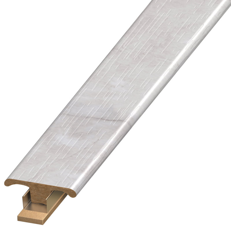 Engineered Wood 0.5" Thick  x 1.59" Wide x 94" Length T-Molding, Light Gray Marble