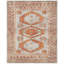 Tribal Elegance Orange/Rust/Grey Hand-Knotted Wool Area Rug-165057914-200008130