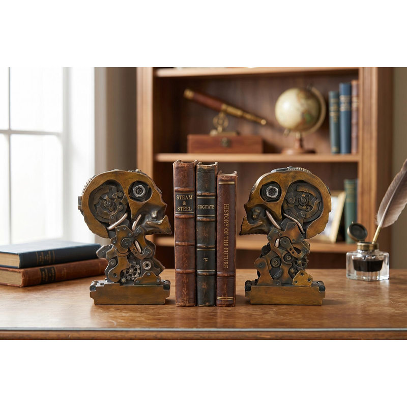 Cyborg Skeleton Bookends