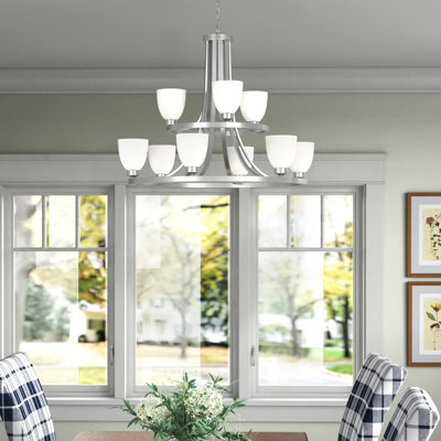 Rhoda 9 - Light Dimmable Wagon Wheel Chandelier