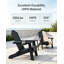 Ensemble de 2 chaises pliantes Adirondack avec porte-gobelets, chaises de patio HIPS imitation bois, résistantes aux intempéries, noires-985670048