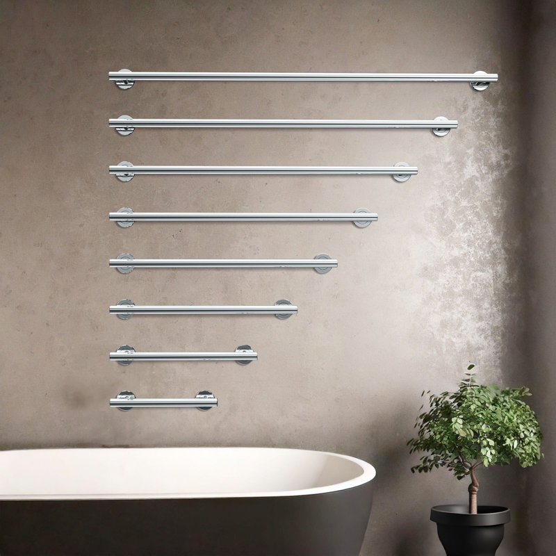 Latitude II Stainless Steel Wall Mount Grab Bar | ADA Compliant Safety Bar For Bathroom, Chrome, 48"